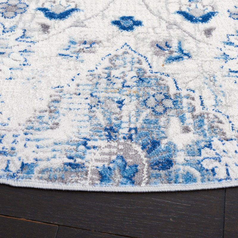 Anaeli 100 Performance Floral Rug, Round 6'7"