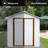 Outdoor Storage Sheds 4Ftx6ft Apex Roof White+Yellow-119352456