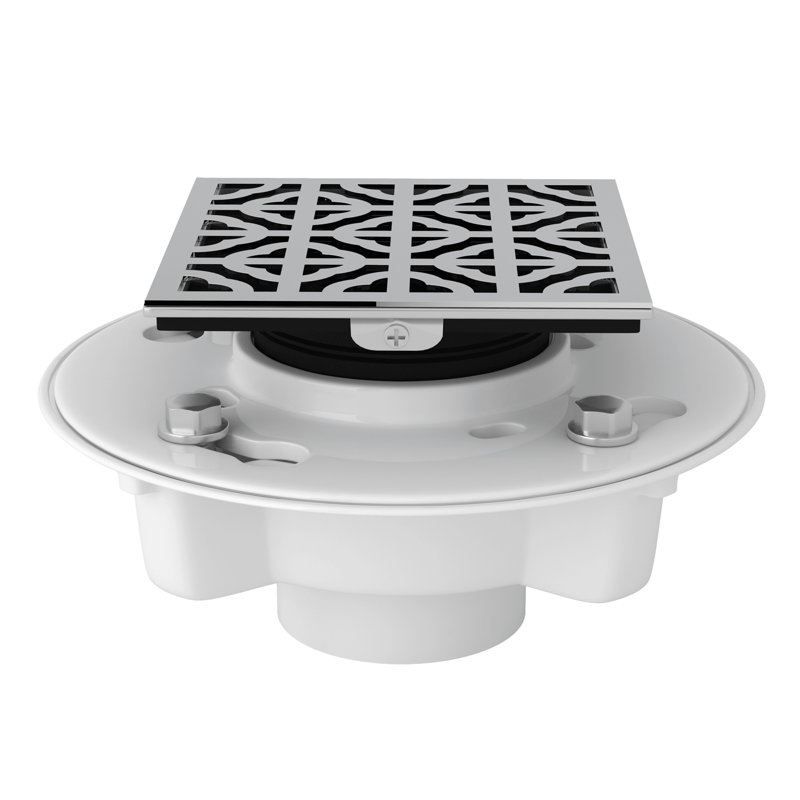 Rohl PVC 2" X 3" Drain Kit With 3146 Petal Decorative Cover, Polished Chrome