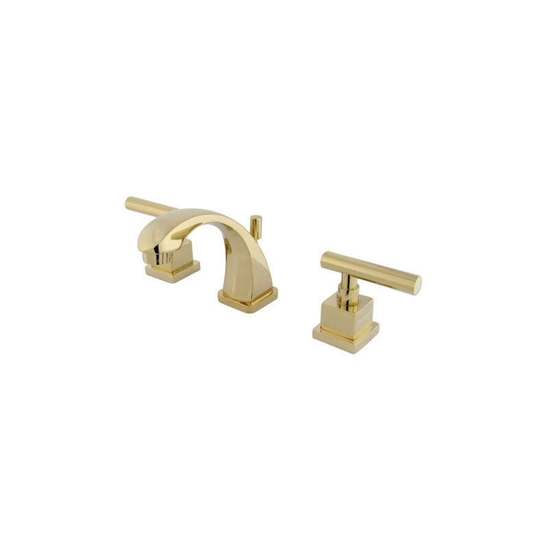 Rio Widespread Bathroom Faucet with Drain Assembly, Polished Brass