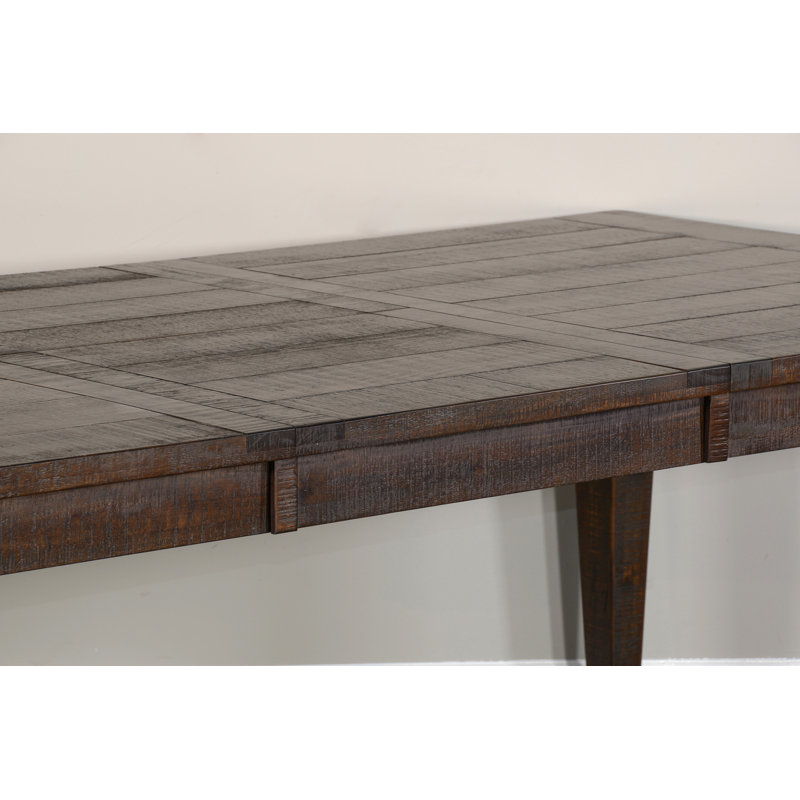 90" Extension 6-Piece Dining Set with Butterfly Leaf, Brown, Brown