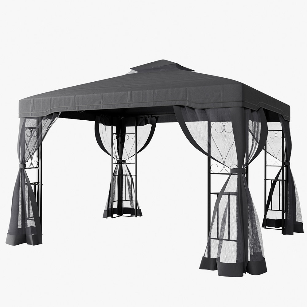 400 cm x 300 cm Pavillon Caydee aus Kunststoff