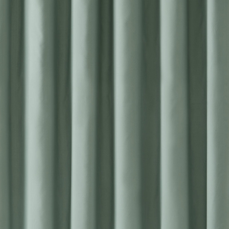Paire de rideaux semi-transparents en polyester, Vert, L 50 po x L 84 po