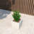Urta Square Fiberstone Planter Modern Handmade MGO Clay Plant Pot with Drainage Holes for Indoor & Outdoor Use-119480101-119480103
