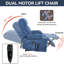 Fauteuil inclinable en chenille robuste avec deux moteurs, idéal pour la relaxation et le massage par vibration