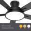 Ventilateur de plafond 52 pouces avec lumières et télécommande (ensemble de 2)-65749825