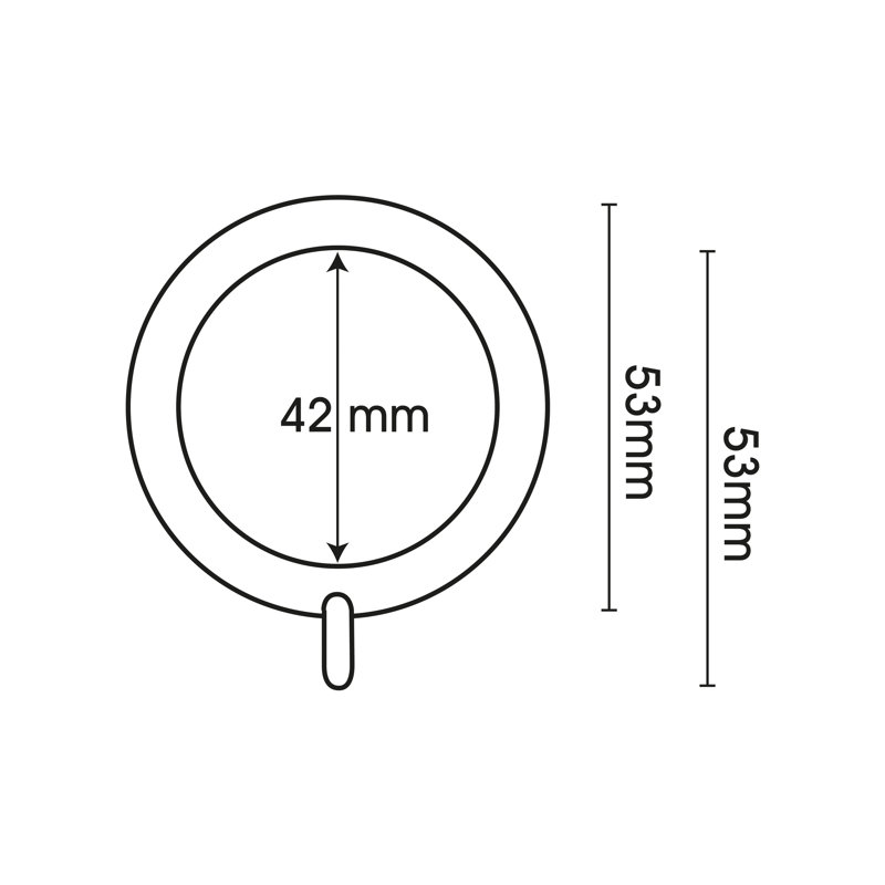 Matranga 2.8cm Curtain Rings, Black Nickel