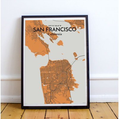 San Francisco City Map - No Frame Print