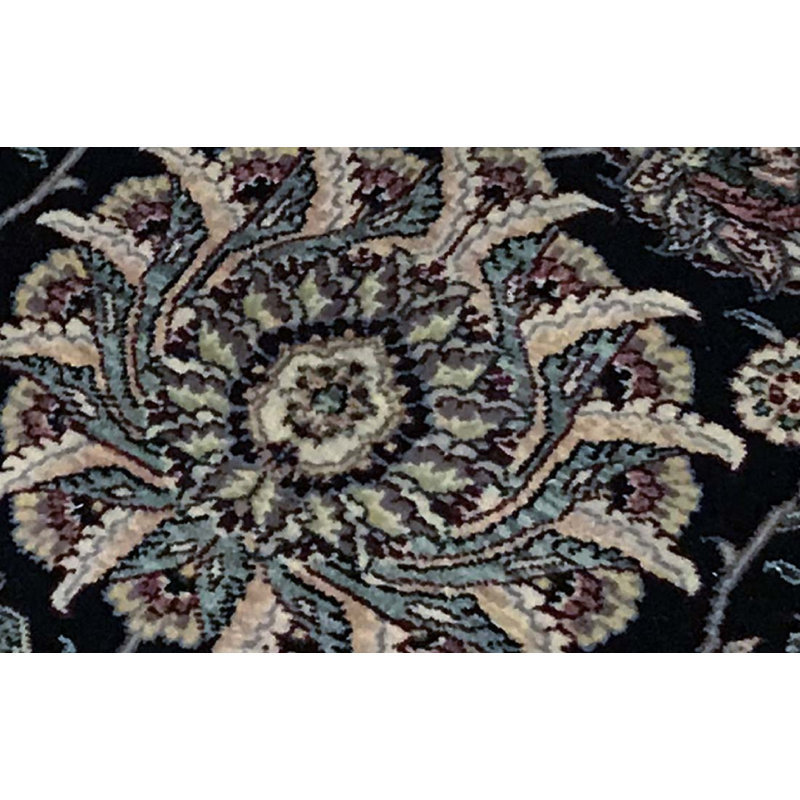 Hand-Knotted High-Quality Brown Round Area Rug