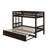 Twin Over Twin Pull-Out Bunk Bed With Trundle-347881597