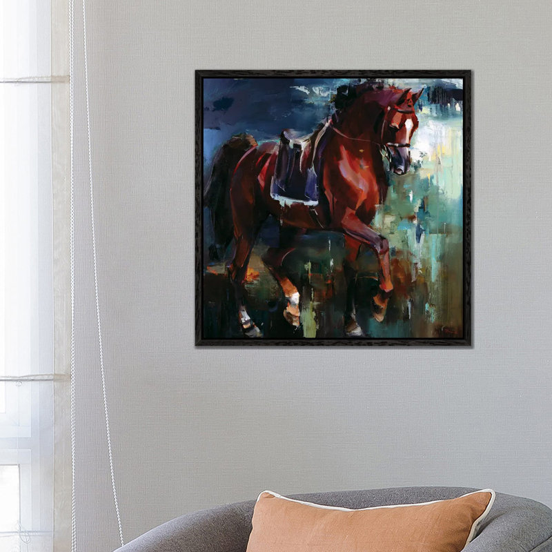 Inversion by Tatyana Yabloed - Painting on Canvas, 45.72cm H x 45.72cm W x 3.81cm D, Black Floater Framed