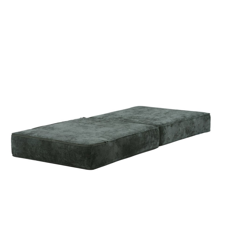 80cm Wide Velvet Rectangle Standard Ottoman, Dark Green