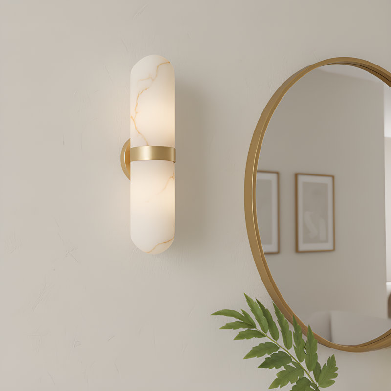 Bree 2-Light Brushed Gold Wall Sconce, 18" H x 4.75" W x 4" D, Brushed Gold