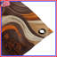  Tapisserie murale «Orange Swirls» - Décoration murale tourbillons-500357832
