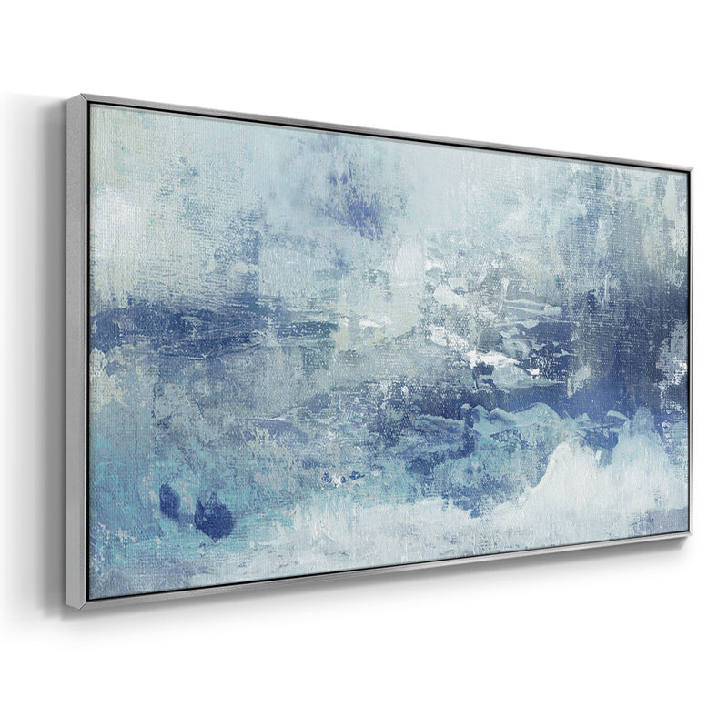 «Blue Cloudscape», toile tendue avec châssis, prête à accrocher, Argent argent, H 21 po x l 41 po