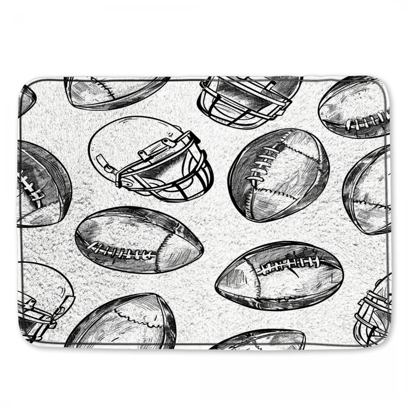 Tapis de bain Football, L 24 po x L 17 po