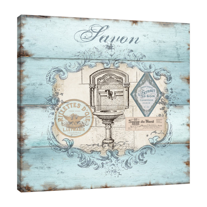 «French Bath Sink» par Tre Sorelle Studios, reproduction d'art graphique sur toile, H 36 po x l 36 po