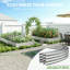 Jardinière en métal galvanisé 8 pi x 4 pi x 1 pi, paquet de 2 - Boîte à fleurs pour l'extérieur -919360959-919360957