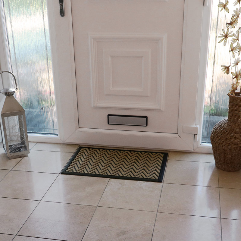 Vienna Non-Slip Chevron Indoor Doormat, 1cm H x 60cm L x 40cm W
