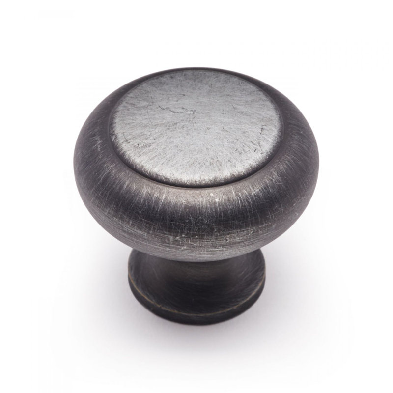 CK Series 1 1/4" Diameter Mushroom Knob, Distressed Nickel