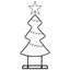 Metal Christmas Tree with Stand Black Steel-969756167