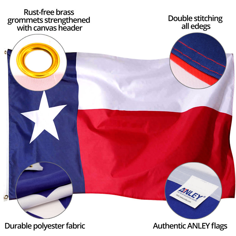 Drapeau de maison en polyester 36 po x 60 po Texas State Flag