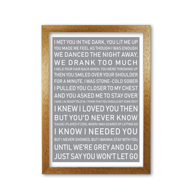 Say You Won't Let Go - Print