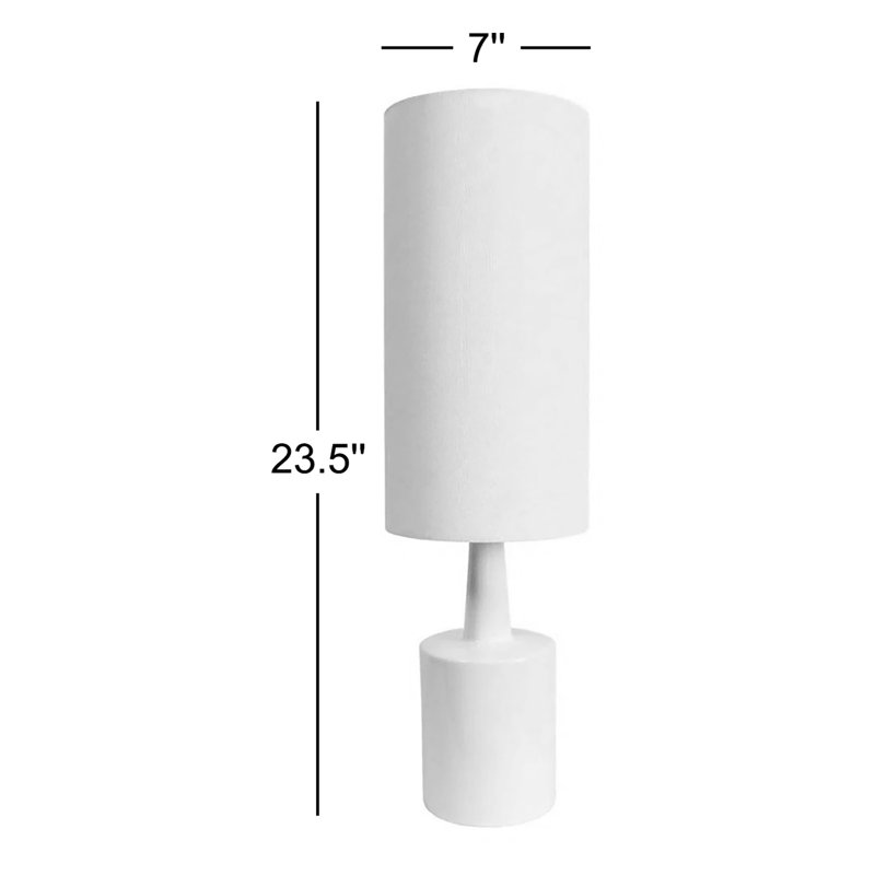 Lampe de table 23,5 po Allie, Blanc