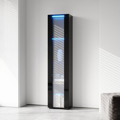 Side Cabinet With Aluminum Strip Lamp