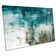 Grunge Teal Grey Abstract CANVAS WALL ARTWORK Print Art