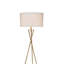 Grande lampe sur pied en métal Mid-Century moderne - conception de sablier, finition or mat | Idée de cadeau
