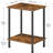 Leelan Small Side Table, Nightstand with 2-Layer Storage Shelves, Sofa Table for Small Spaces, Living Room, Bedroom, Stable Frame, Easy Assembly