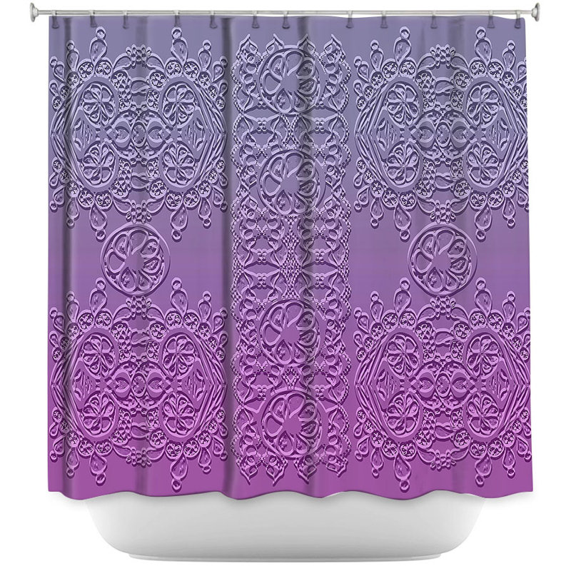 Rideau de douche à raisin simple dentelle fumé