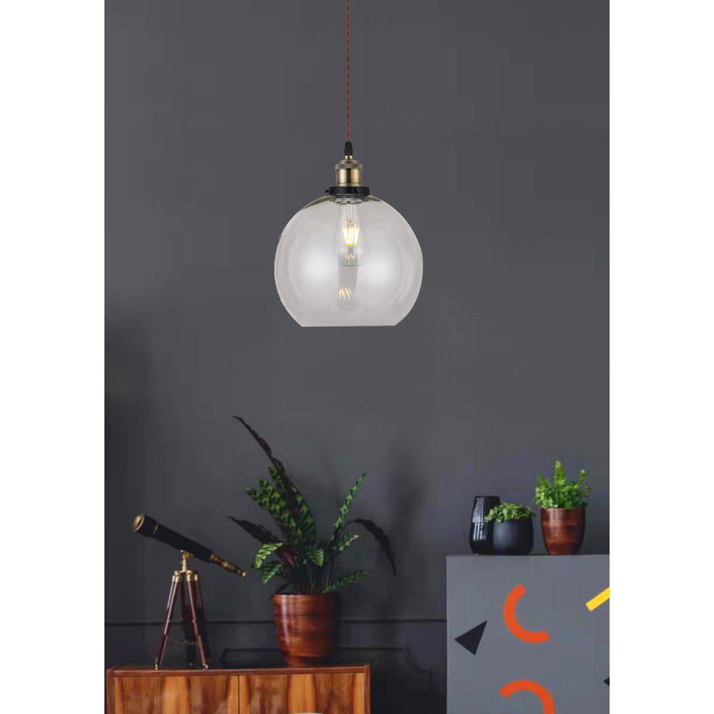 1 - Light Clear Sphere Pendant, Clear