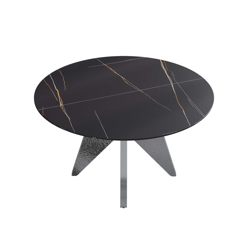 Table de salle à manger Contemporary, H 29,53 po x L 53,15 po x l 53,15 po, Noir