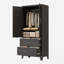 Armoire en métal avec 2 tiroirs et tringle-1717542712
