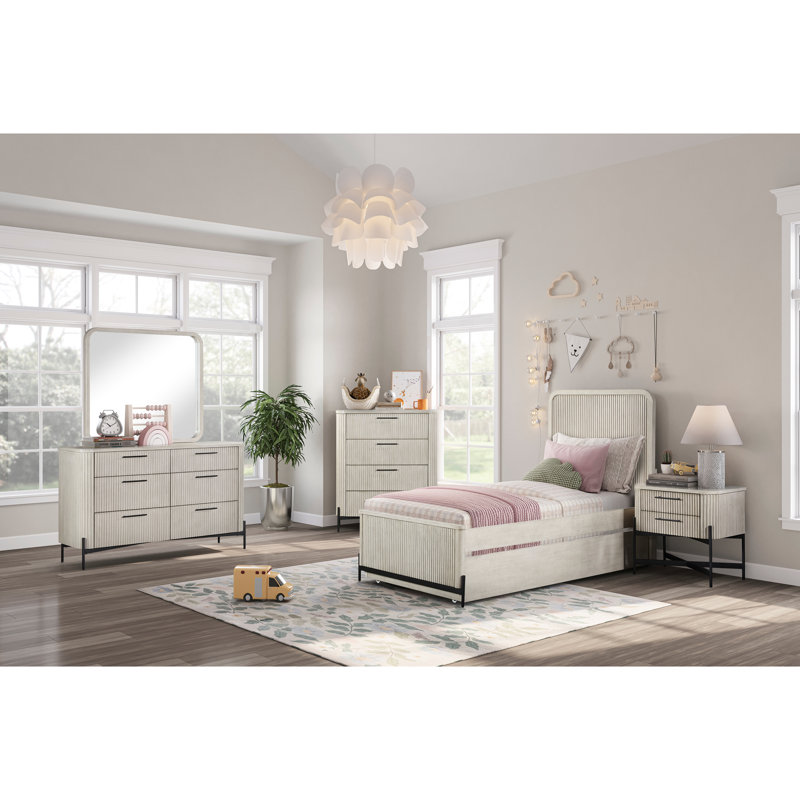 Lit simple au-dessus d'un lit gigogne, Taupe