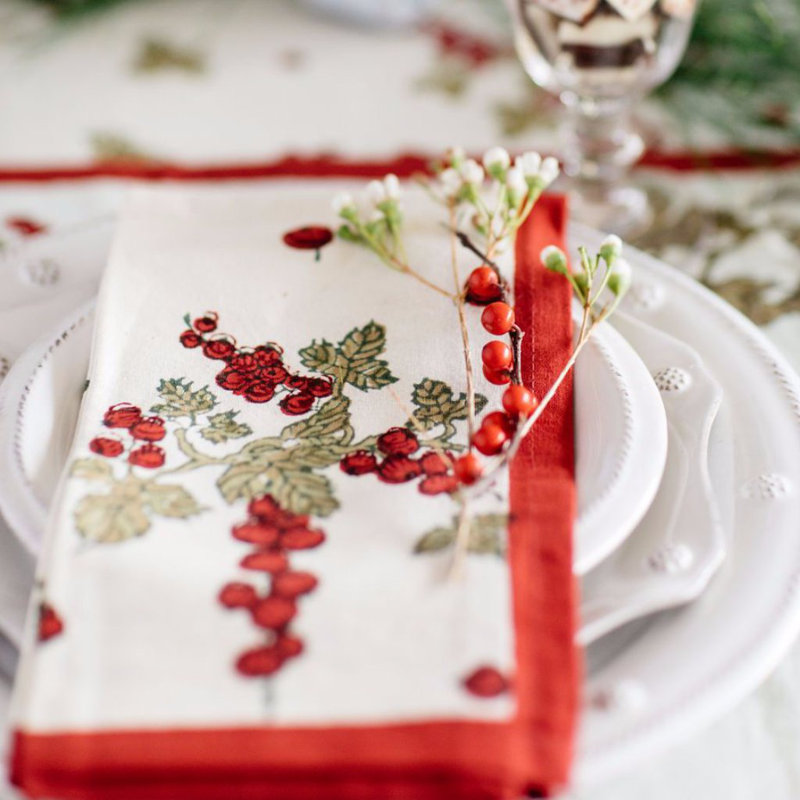 Gooseberry 100% Cotton Square Napkins