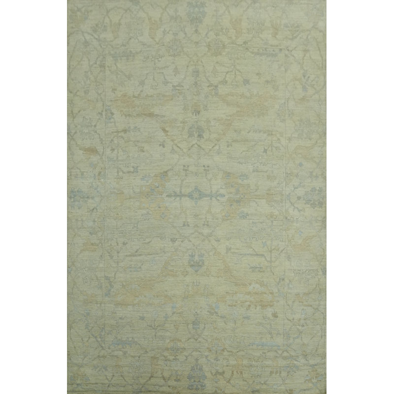 Tapis à motif floral Oushak 9 x 12