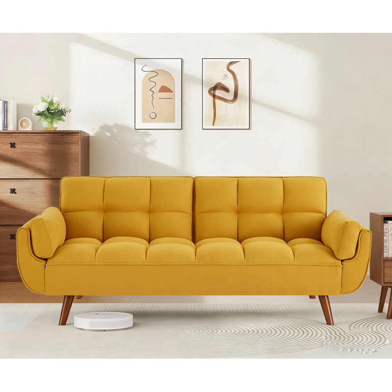 Fauteuil d'appoint rembourré en mousse Arnbert, Jaune