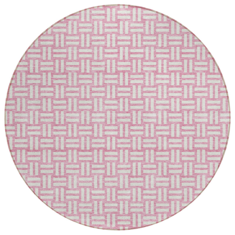 Tapis intérieur lavable rond 8 po