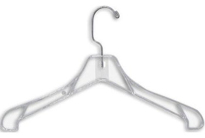 Portemanteaux épais en plastique transparent pour robe / chandail / chandail
