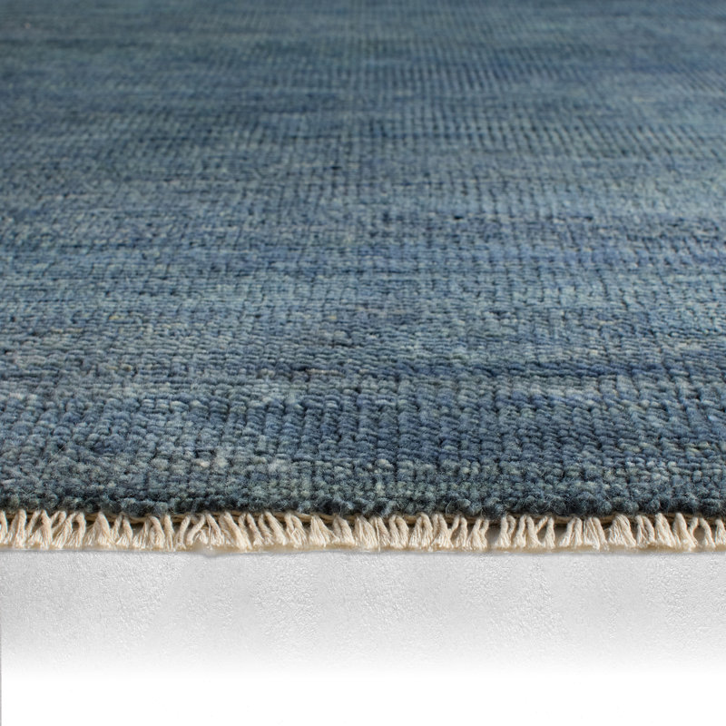Jaipur Living Origin SAG11 Handknotted Solid Dark Blue Area Rug (12'x15'), Rectangle 12' x 15'