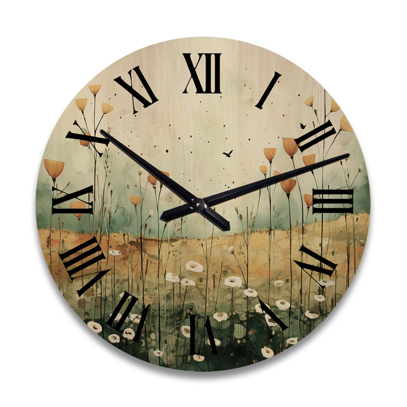 Horloge murale en bois massif Markeyda, Grand