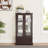 Lighted Glass Curio Display Cabinet With Adjustable Shelves, 2 Doors, 1 Drawer, And Included Bulb For Elegant Storage-1616273891