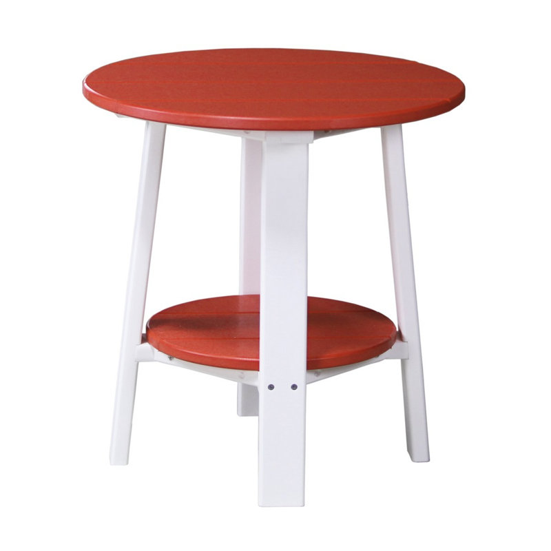 Table d’appoint en plastique Azhineh, Blanc, Rouge