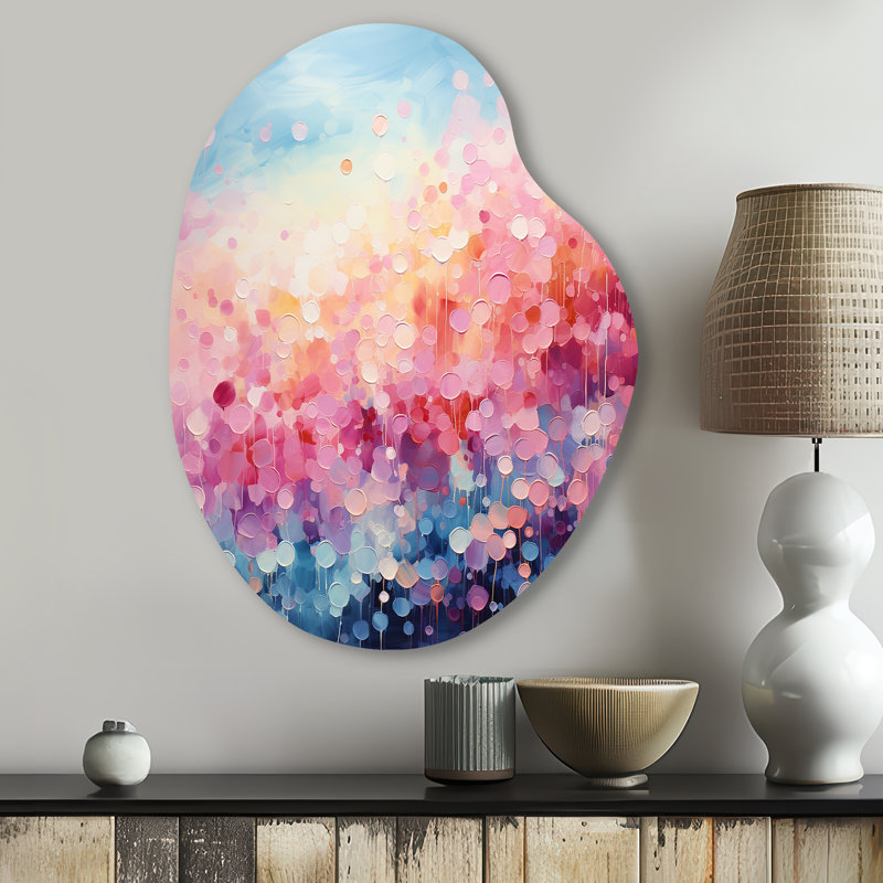 Coffeng - paysages, art mural asymétrique en métal, reproduction d'art moderne de forme unique, H 30 po x l 22 po