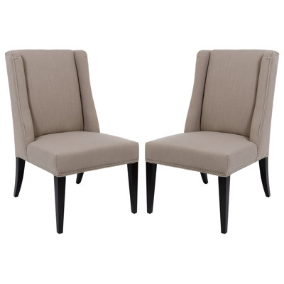 19.3'' H Linen Upholstered Parsons Chair