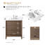 Meuble-lavabo autoportant à simple cuve 30 po avec plateau en marbre Caldwell-107663169-107663151-107663154