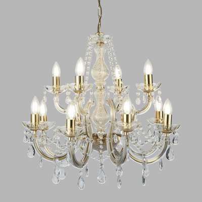 Kelly 12 - Light Candle Style Chandelier